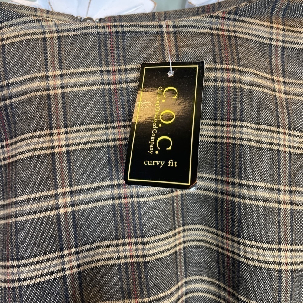 NWT COC Clothing Obsessed Company Plaid Baby Doll Dress Ruffle 3x - Picture 2 of 8